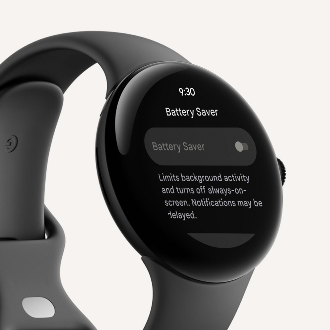 Google Pixel Watch 3 showing large battery capacity.
